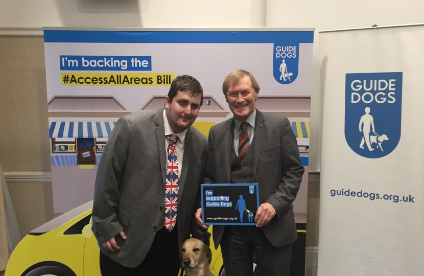 Sir David backed the #AccessAllAreas campaign for guide dog owners